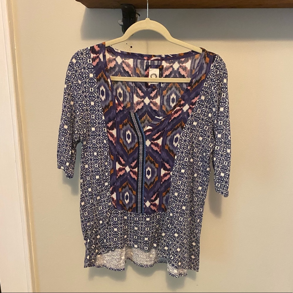 Anthropologie patterned top.